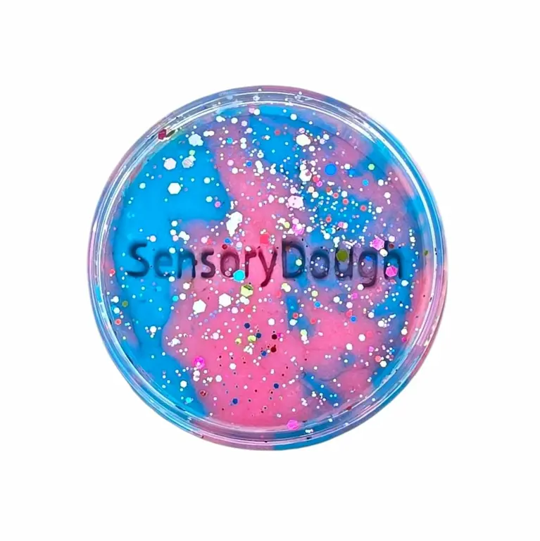 SensoryDough Pâte à modeler avec paillettes Bleu/Rose