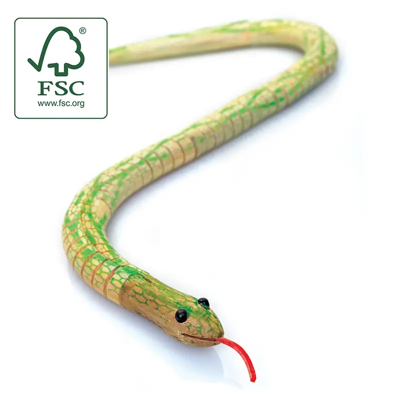 Serpent Articulé en Bois