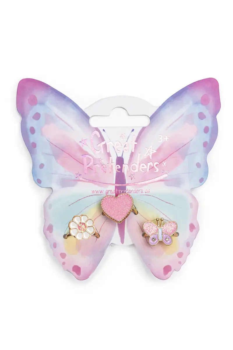 Set de 3 bagues - Papillon