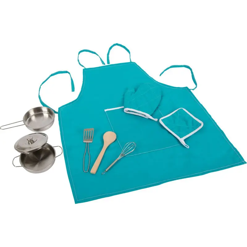 Set de cuisine enfant avec tablier et ustensiles