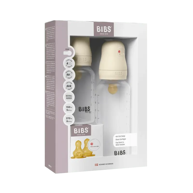 Set évolutif biberon PP sans BPA 150ml/270ml avec tétines en latex