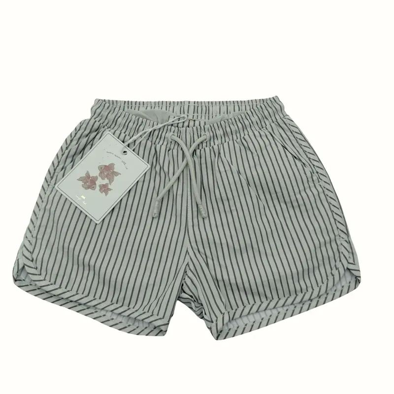 Short de bain rayé écru et bleu — 9 mois