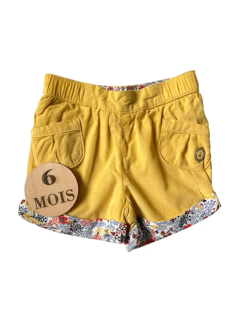 Short en velours, jaune, Sergent Major