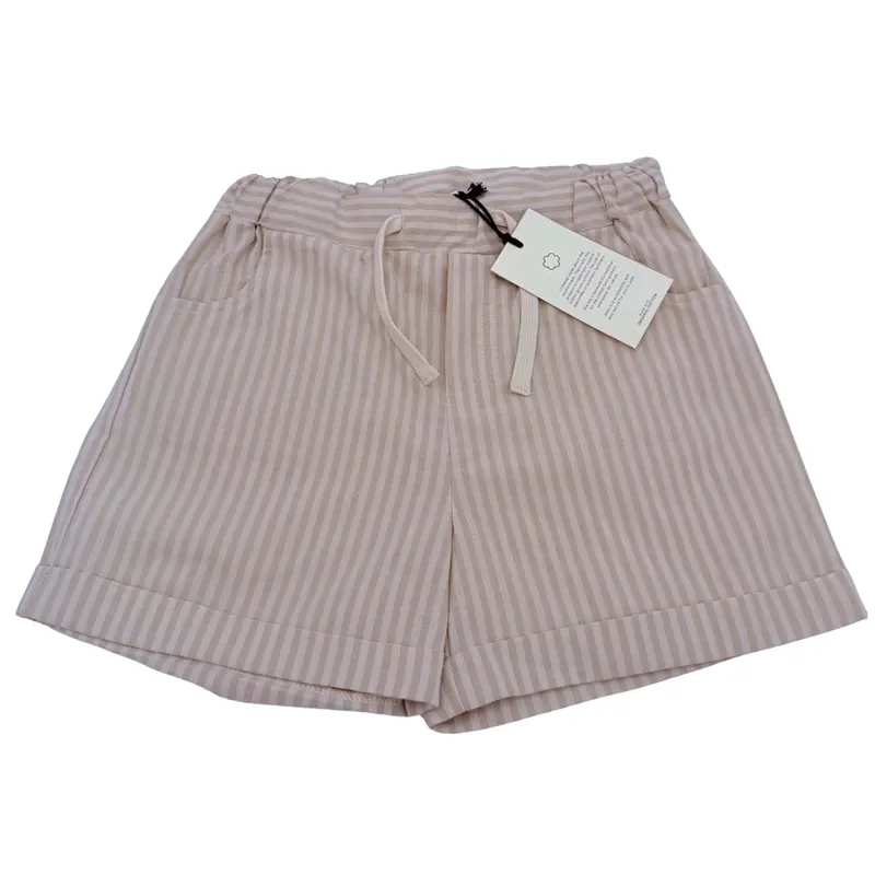 Short rayé écru en coton biologique — 6 ans