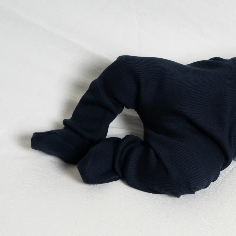 Silk & Cotton Footed Bamse Leggings - Dark Blue - 0-12m