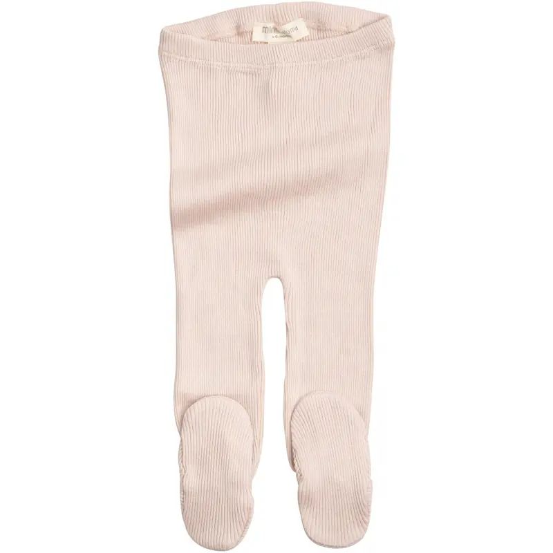 Silk & Cotton Footed Bamse Leggings - Sweet Rose - 0-12m