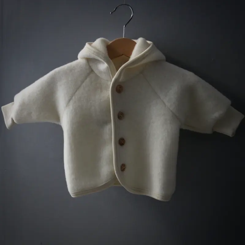 Soft Merino Wool Fleece Jacket - Natural - 0-6m