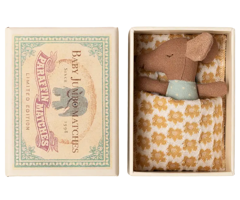 Souris Bébé dans sa Boite Bleu - Maileg