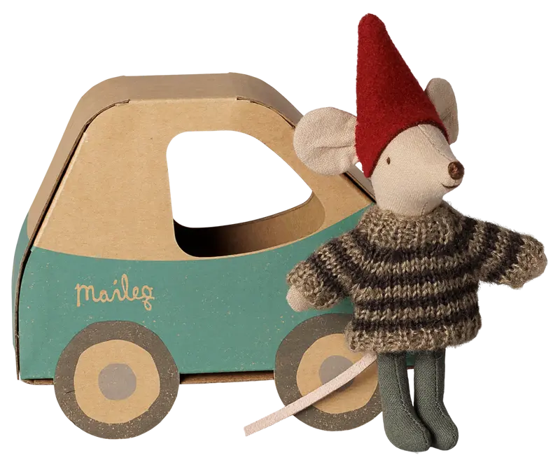 Souris Noël Petit frère - Voiture