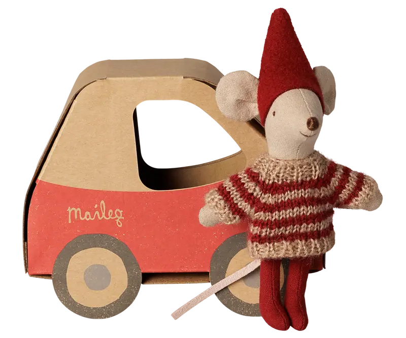 Souris Noël Petite sœur - Voiture