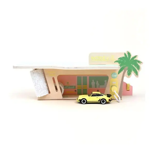 Station-service jouet en bois Palm Springs avec Porsche