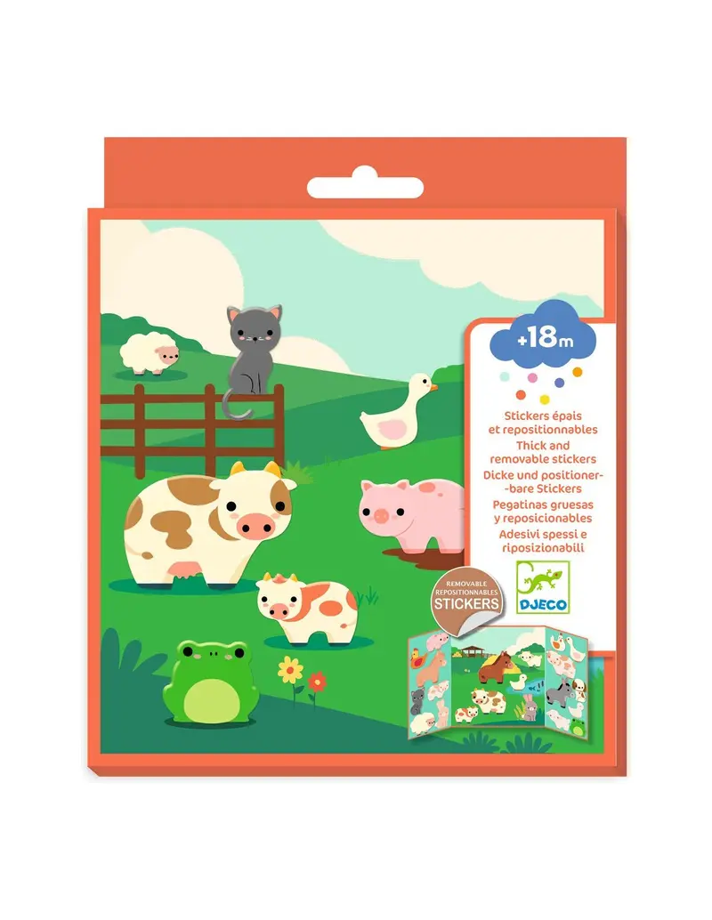 Stickers repositionnables Les animaux de la ferme