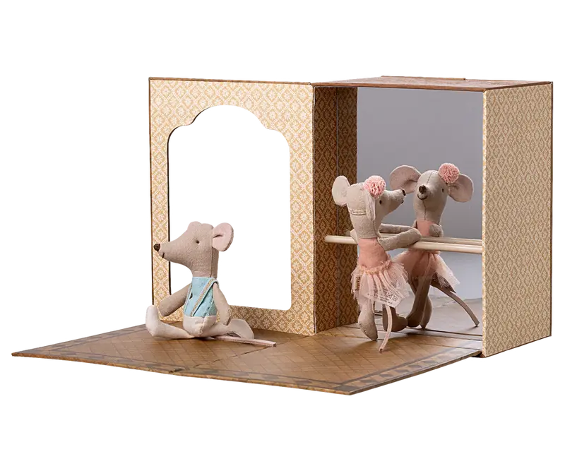 Studio de danse avec petite sœur et petit frère Souris
