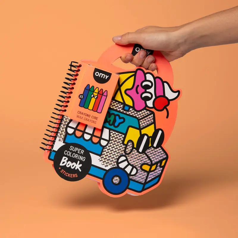 Super Coloring & Stickers Book Yummy - Omy