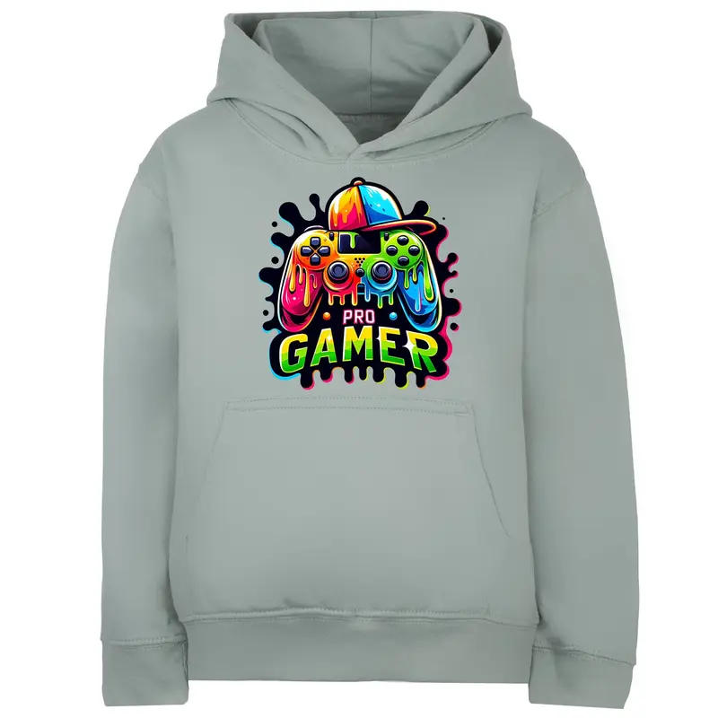 Sweat à capuche gaming – Fringoo gaming for Boys Cotton Rich Soft Hooded – Pro gaming vert
