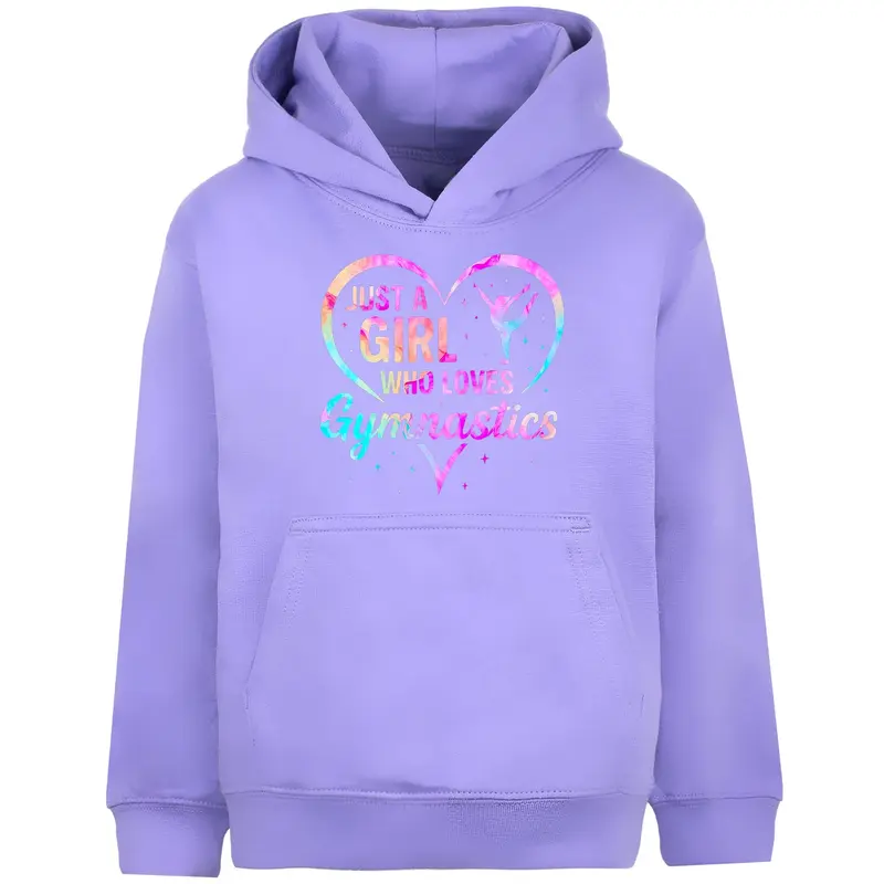 Sweat à capuche gymnastique – Fringoo Gymnastic for Cotton Rich Soft Hooded – Love Gymnastic violet