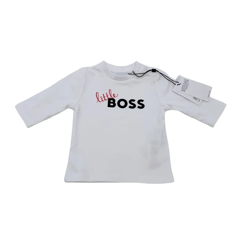 T-shirt blanc à manches longues - 1 mois