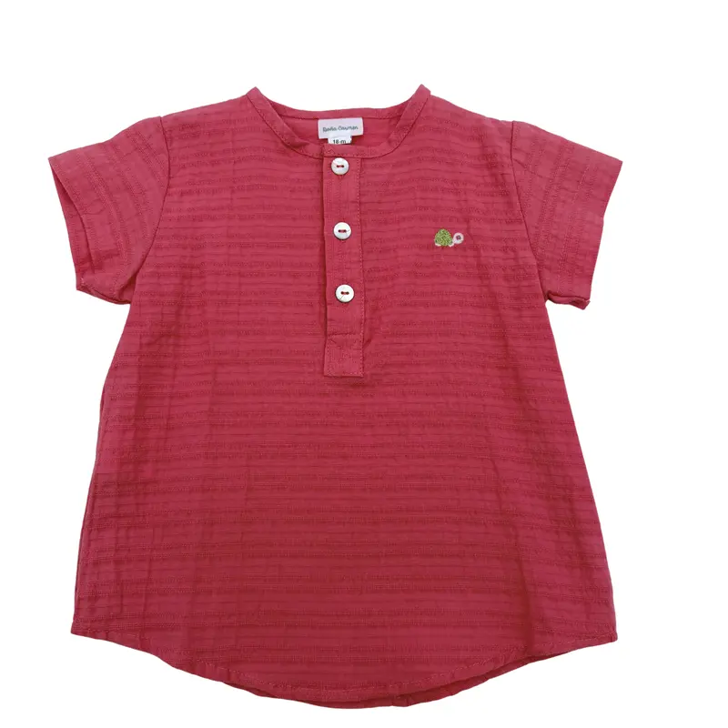 T-shirt gaze de coton rose foncé — 18 mois