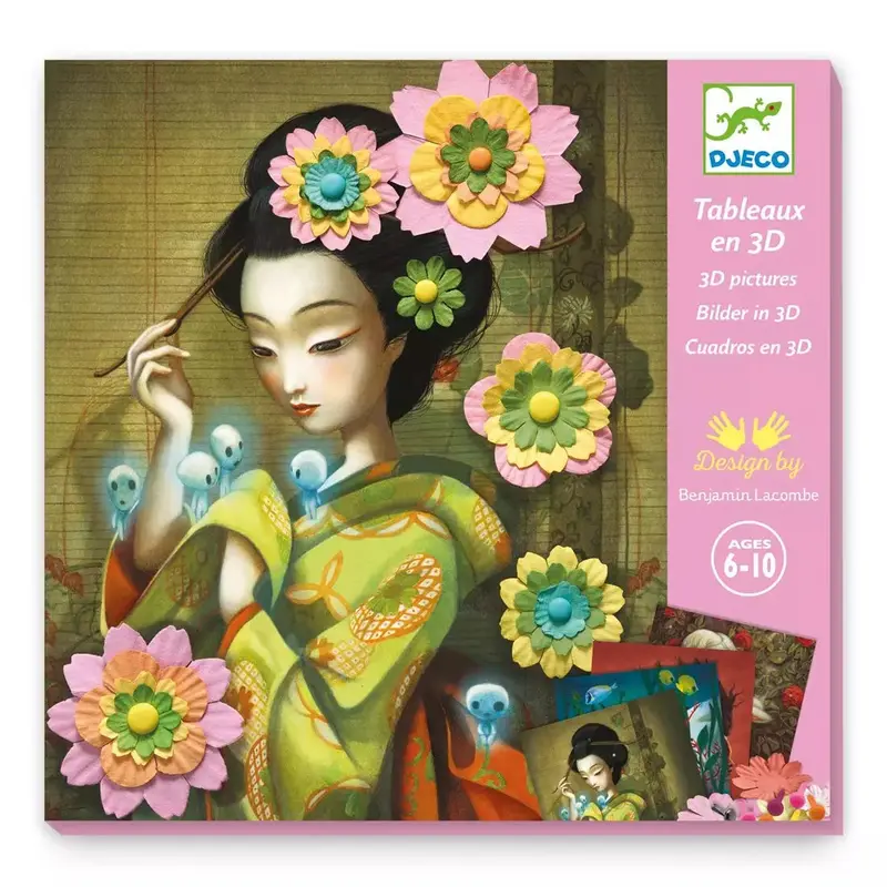 Tableaux 3D Rock'n'Roses - Coffret créatif enfants 6-10 ans
