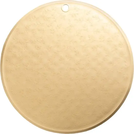 Tapis de bain rond Feuillage Jaune