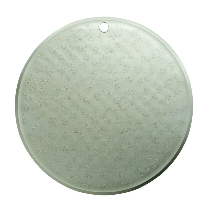 Tapis de bain rond Feuillage Vert clair