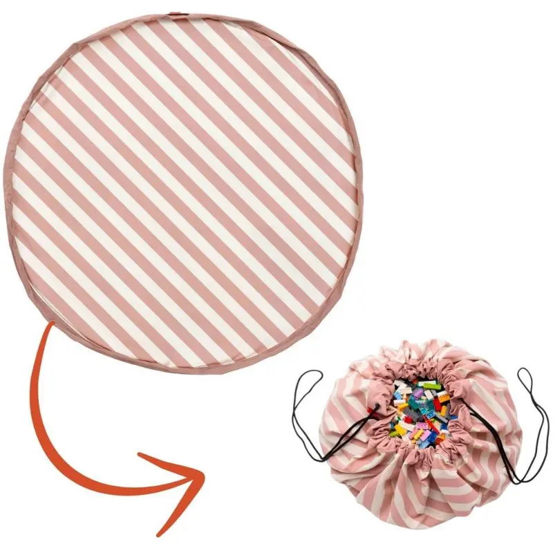 Tapis de Jeu & Sac à Jouets Stripes Pink - Play and Go