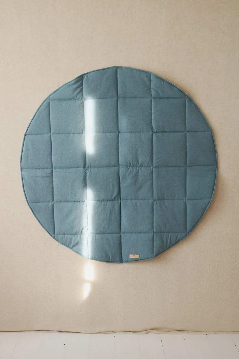 Tapis rond en lin, Jeans • Oh