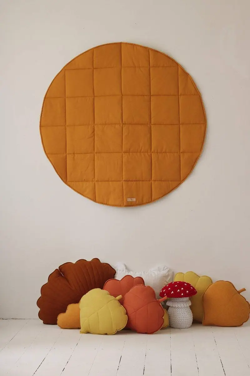 Tapis rond en lin, Ocre • Oh