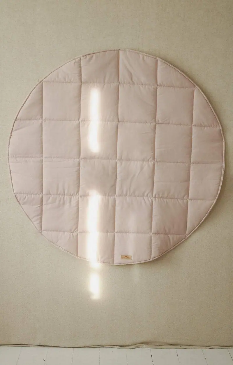 Tapis rond en lin, Rose  • Oh