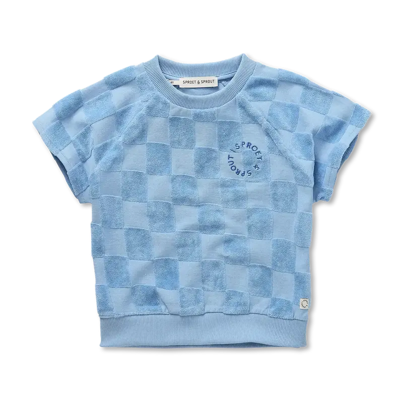 Tee-Shirt Carreaux Bleu - Sproet & Sprout