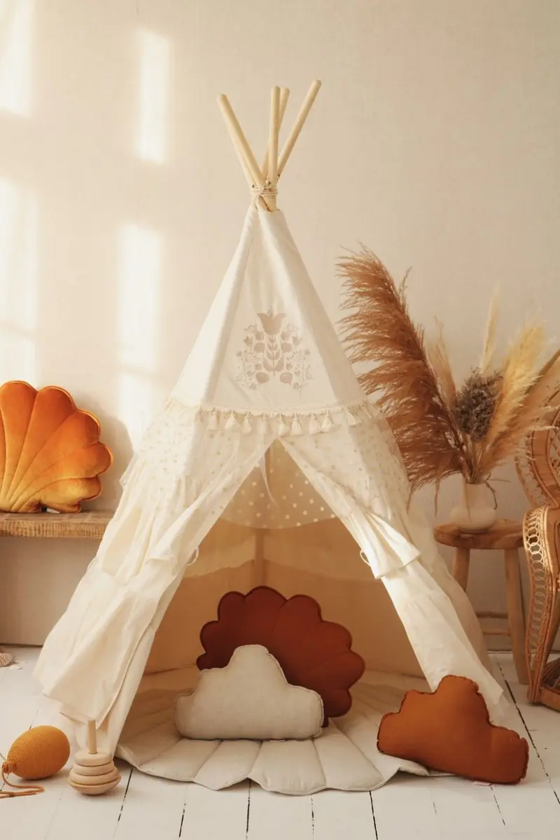 Teepee / Tipi à franges en coton • Boho