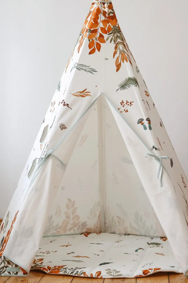 Teepee / Tipi en coton imprimé • Forest Friends