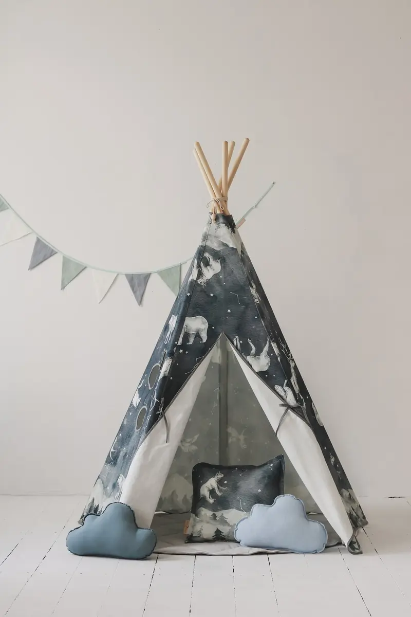Teepee / Tipi en coton imprimé • Night sky