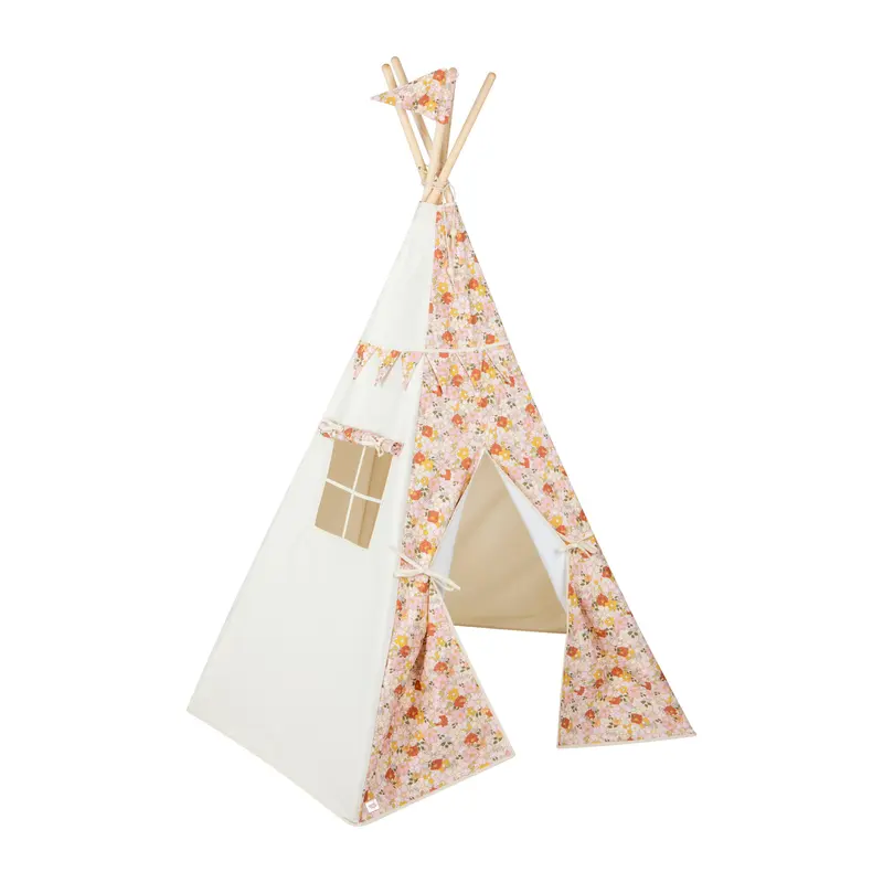 Teepee / Tipi en coton imprimé • Spring Garden