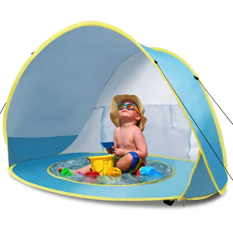 Tente de Plage Bébé Anti-UV avec Piscine Intégrée – 0-4 ans