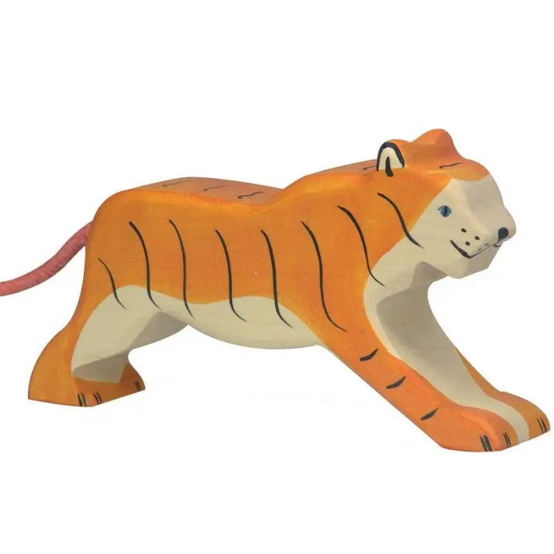 Tigre marchant - Figurine bois