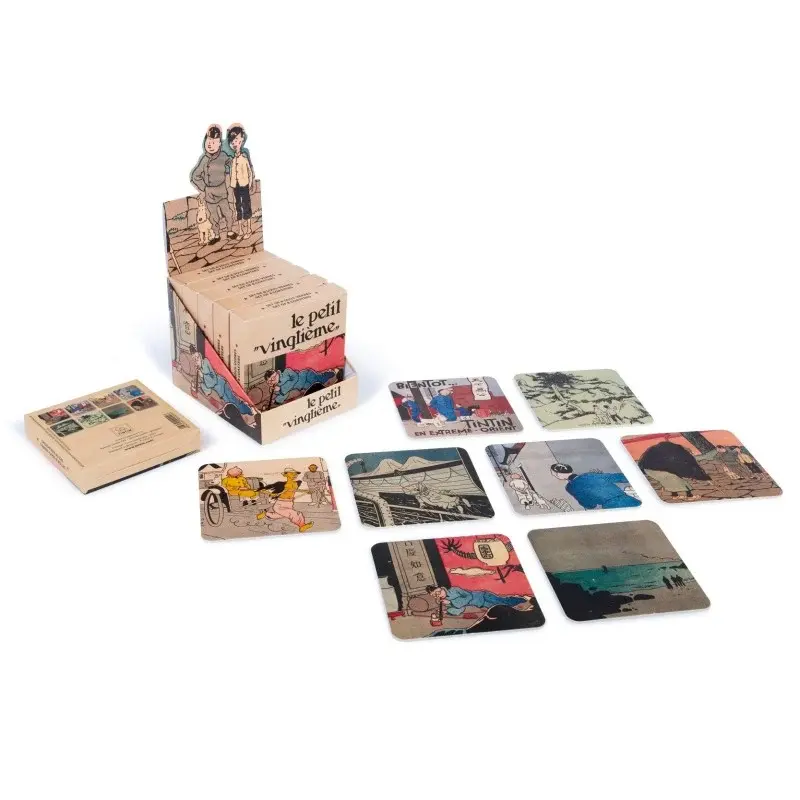 Tintin sous-verres Petit Vingtième - Lot de 8 en carton
