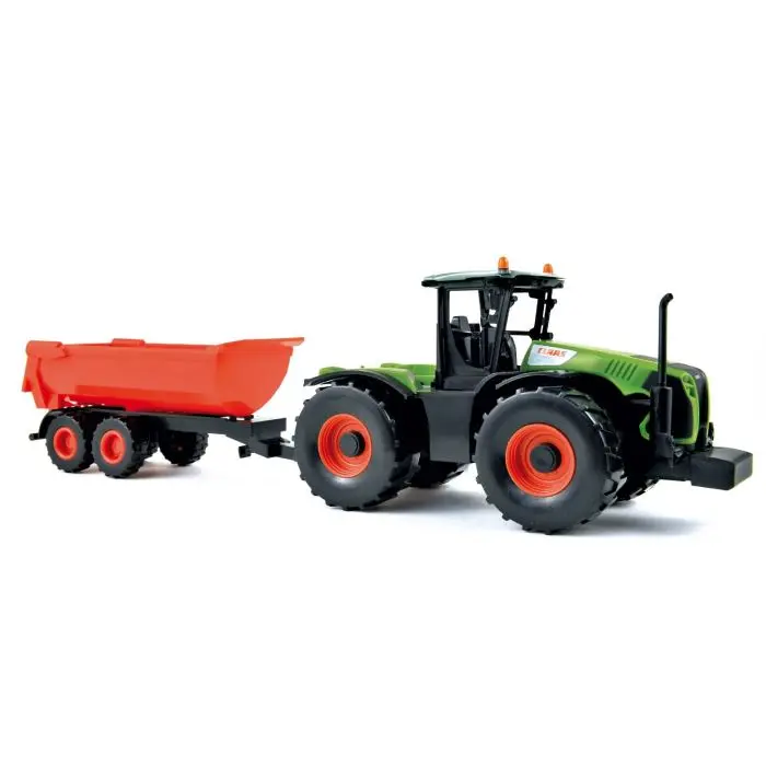 Tracteur CLAAS Xerion 5000 avec remorque Plastigam