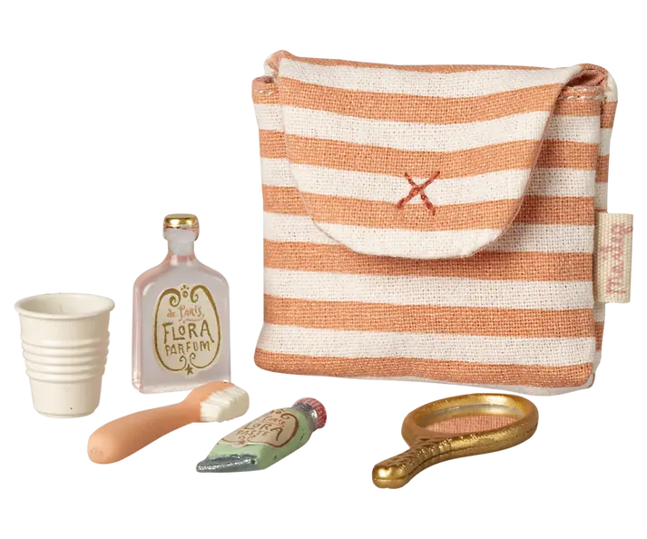 Trousse de toilette - Rayé rouge