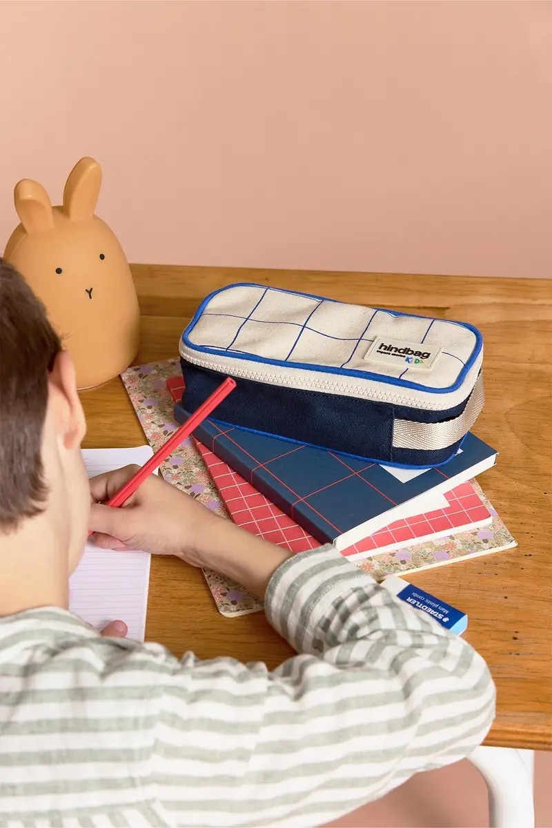 Trousse Max Tricolore Carreaux