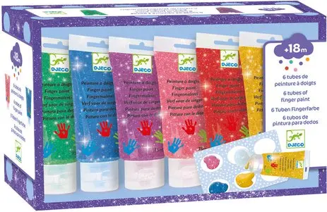 Tubes de peinture à doigts Paillettes