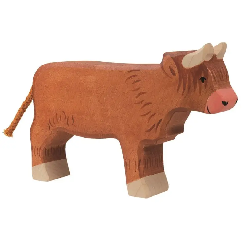 Vache Highland - Figurine bois