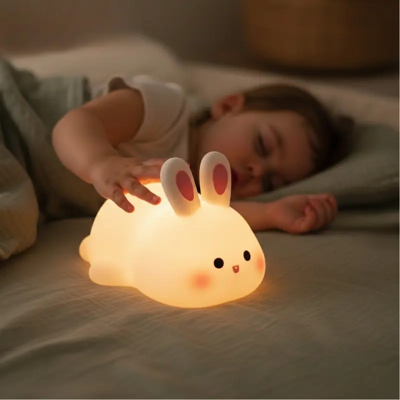 Veilleuse Bébé Rechargeable Augustin le Lapin – USB-C, 3 Intensités