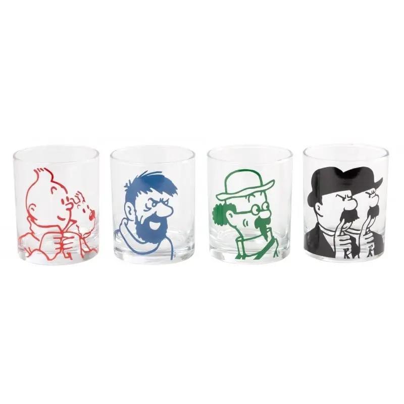 Verres Tintin et ses amis - Pack de 4
