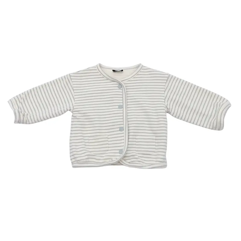 Veste bébé écrue rayée à boutons - 9 mois