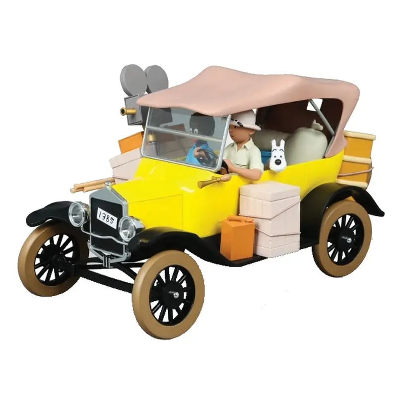 Voiture 1/12e - Ford Tintin jaune Congo