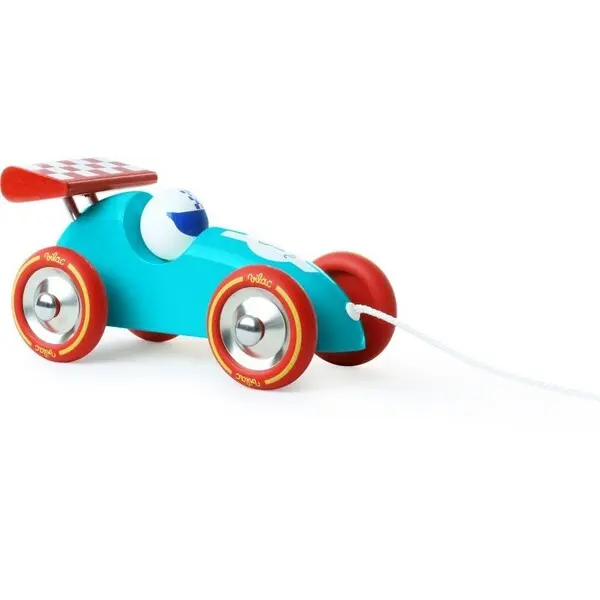 Voiture de course à traîner bleue