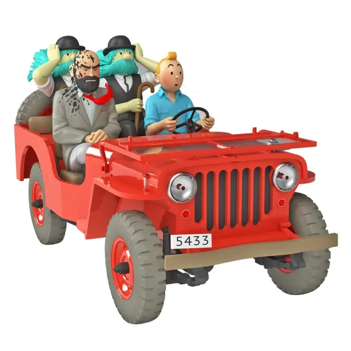 Voiture Tintin 1/24e jeep du désert