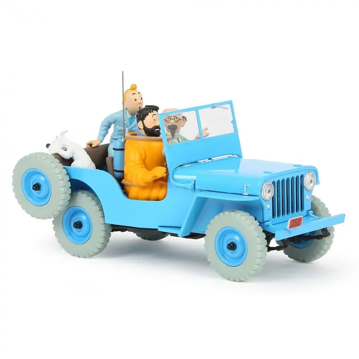 Voiture Tintin - Jeep bleue 1/24e
